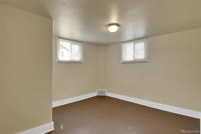basement featuring baseboards