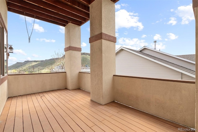 415 Butte Pkwy, Golden, CO 80403 - wooden deck featuring a mountain view
