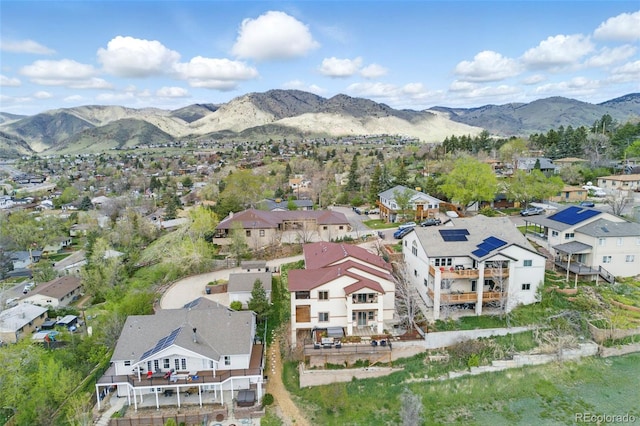 415 Butte Pkwy, Golden, CO 80403 - aerial perspective of suburban area featuring a mountain backdrop