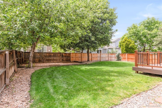 10591 Hyacinth St, Highlands Ranch, CO 80129 - view of yard featuring a deck