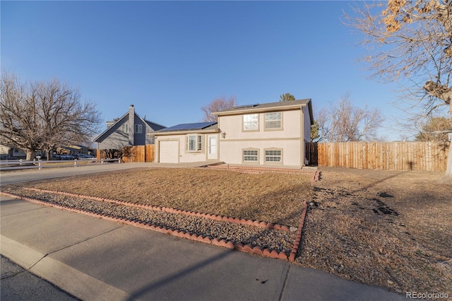 view of front of home with solar panels