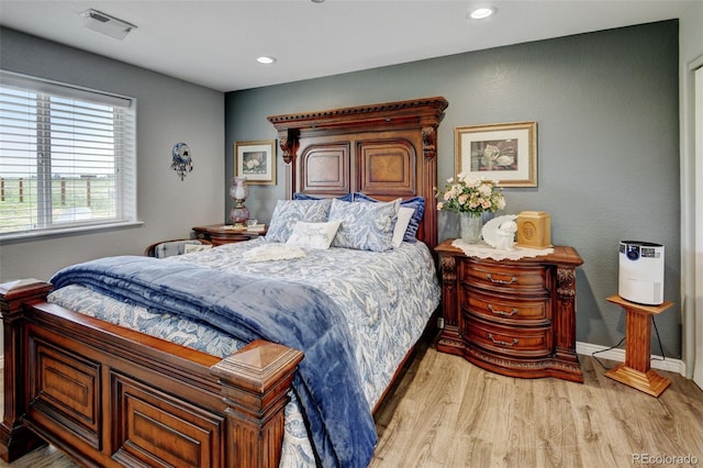 3308 County Road 19, Fort Lupton, CO 80621 - bedroom featuring light wood-style flooring, recessed lighting, and baseboards
