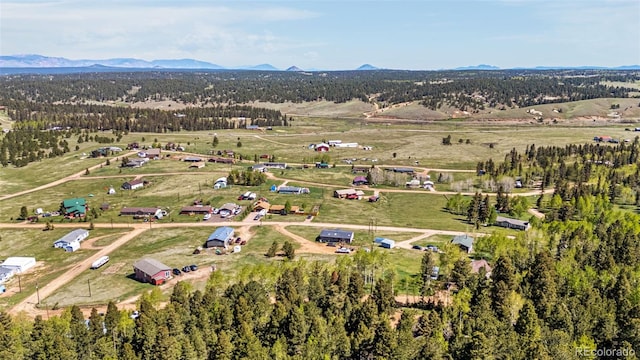 86 Will Stutley Dr, Divide, CO 80814 - aerial view of property and surrounding area featuring a mountainous background