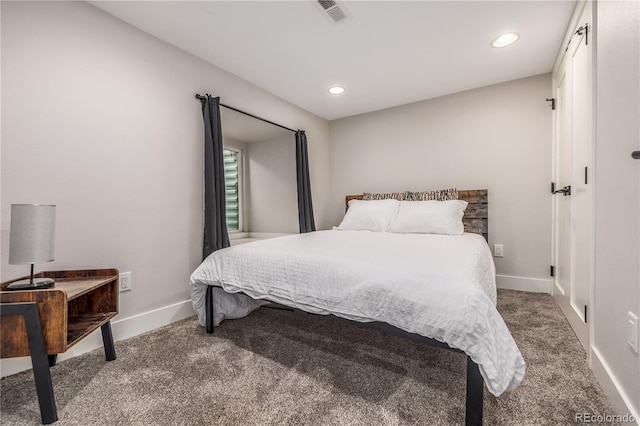 bedroom featuring carpet flooring