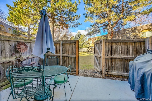 view of patio / terrace with area for grilling