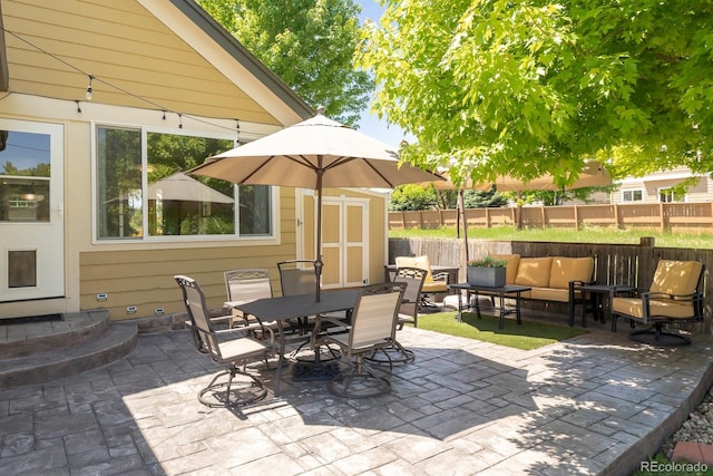 16102 Grebe Pl, Parker, CO 80134 - view of patio with an outdoor hangout area and outdoor dining space