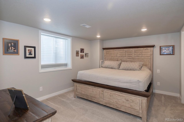 16102 Grebe Pl, Parker, CO 80134 - bedroom featuring light carpet, baseboards, and recessed lighting