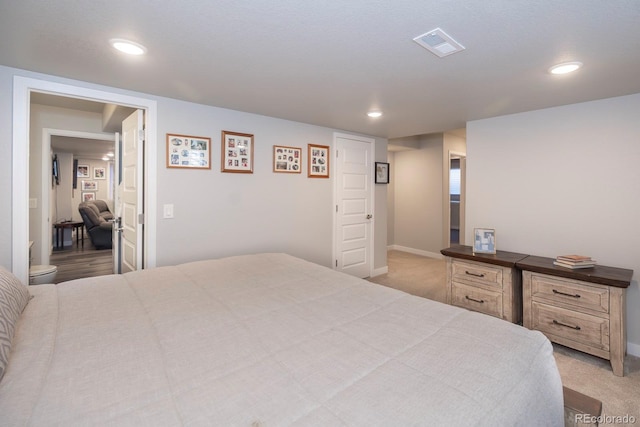 16102 Grebe Pl, Parker, CO 80134 - bedroom featuring light colored carpet, baseboards, and recessed lighting