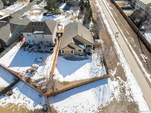 16102 Grebe Pl, Parker, CO 80134 - snowy aerial view with a residential view