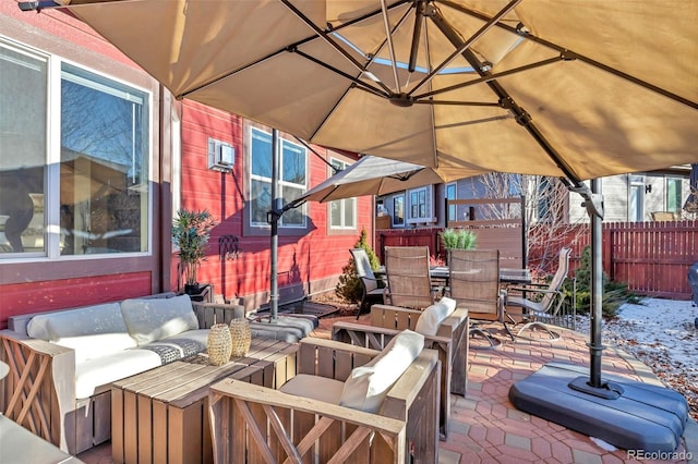 view of patio / terrace with outdoor lounge area