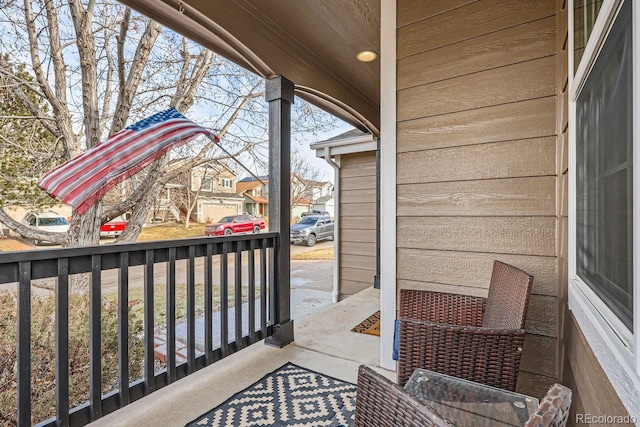 view of patio featuring covered porch