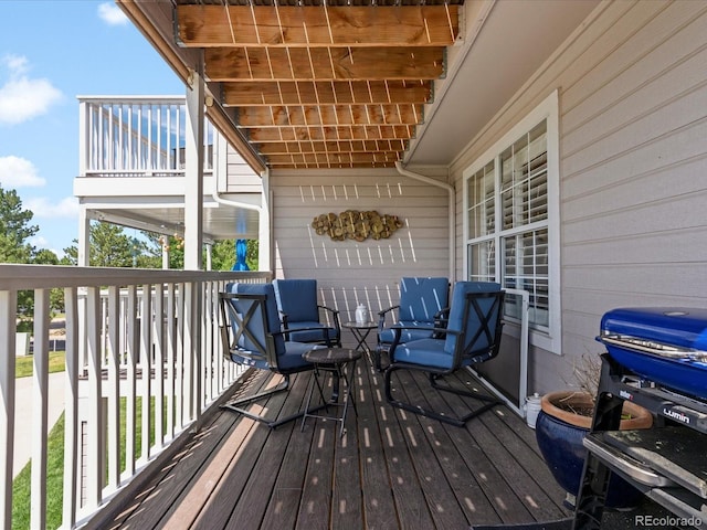 9323 Notts Ct, Lone Tree, CO 80124 - wooden deck with area for grilling