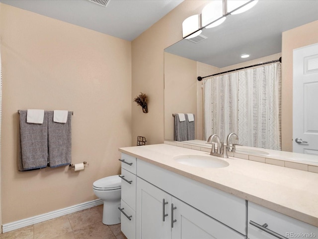 9323 Notts Ct, Lone Tree, CO 80124 - bathroom featuring vanity, tile patterned flooring, and curtained shower