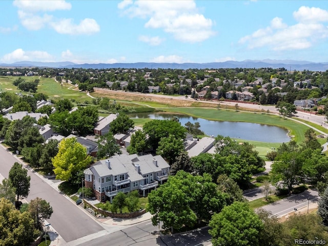 9323 Notts Ct, Lone Tree, CO 80124 - drone / aerial view of a water and mountain view and a local golf course