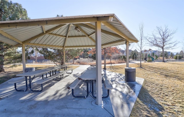 view of home's community featuring a gazebo and a playground