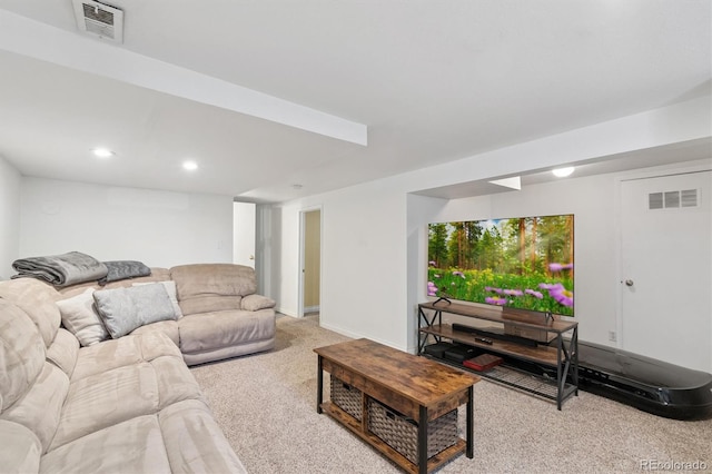 3154 N Columbine St, Denver, CO 80205 - living room with light colored carpet and recessed lighting