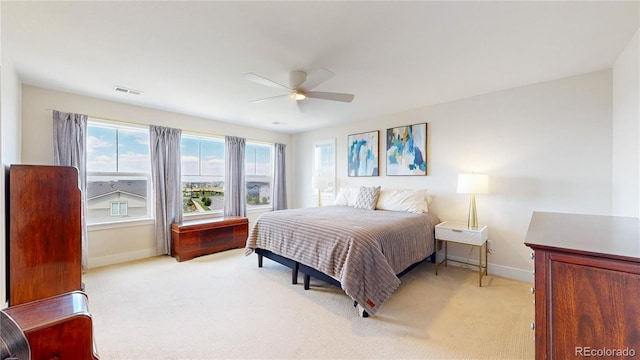 55 Morgan Cir, Erie, CO 80516 - bedroom featuring light carpet and ceiling fan