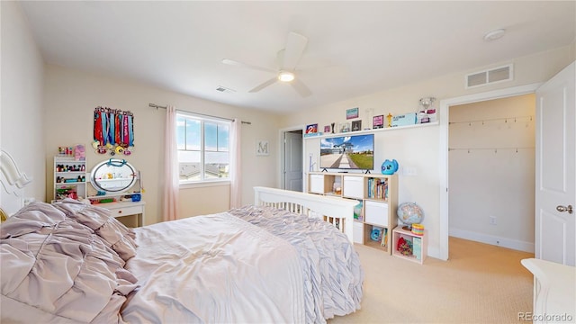 55 Morgan Cir, Erie, CO 80516 - bedroom with light colored carpet and ceiling fan