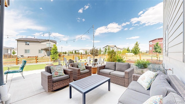 55 Morgan Cir, Erie, CO 80516 - view of patio / terrace with an outdoor living space and a residential view