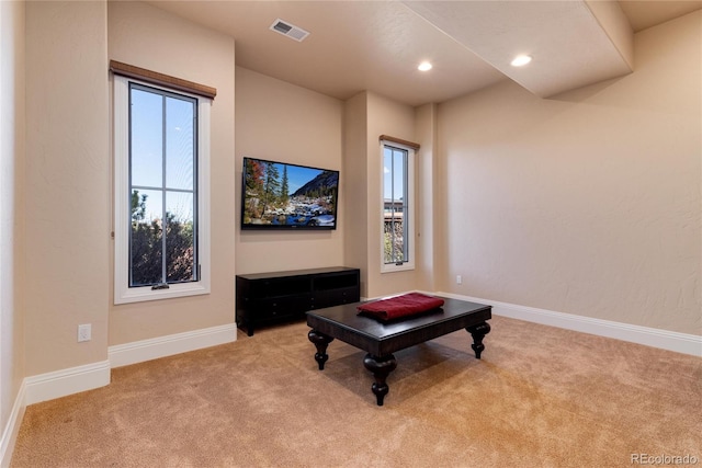 8002 Galileo Way, Littleton, CO 80125 - interior space featuring baseboards, carpet floors, visible vents, and recessed lighting