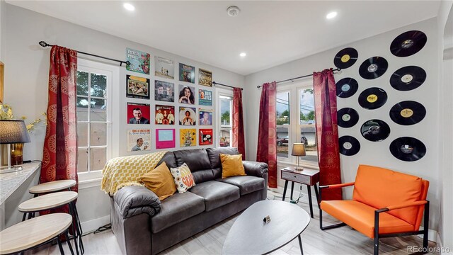 interior space featuring light hardwood / wood-style floors