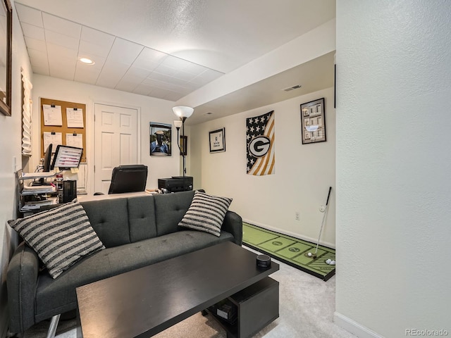 view of carpeted living room