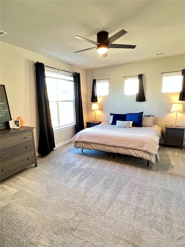 199 Simmental Loop, Castle Rock, CO 80104 - bedroom featuring carpet, multiple windows, and ceiling fan