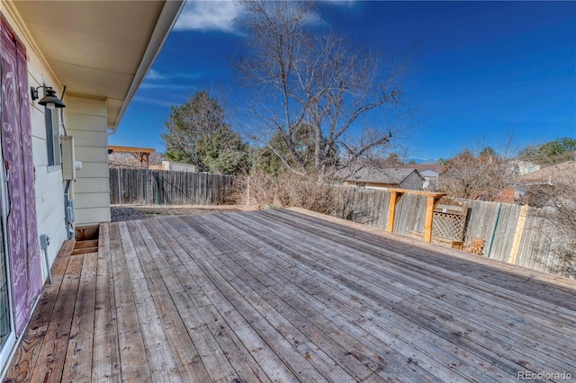 deck with fence