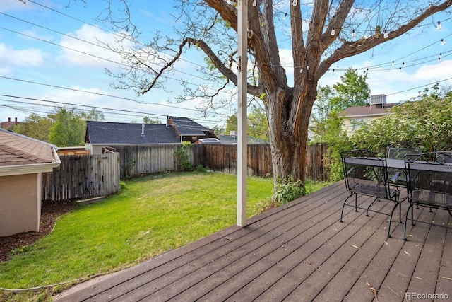 deck featuring outdoor dining area