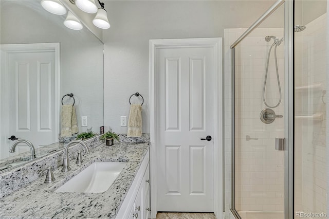 16256 Ridge Run Dr, Colorado Springs, CO 80908 - bathroom with a shower stall and vanity