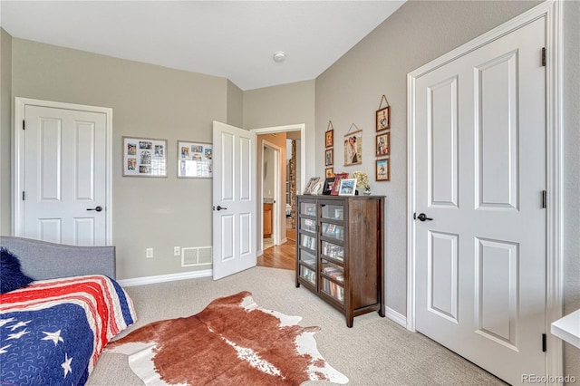 16256 Ridge Run Dr, Colorado Springs, CO 80908 - bedroom featuring light colored carpet and baseboards