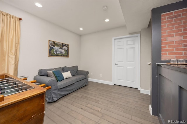 4467 Trailside Ln, Castle Rock, CO 80109 - living room with light wood-style floors, baseboards, and recessed lighting