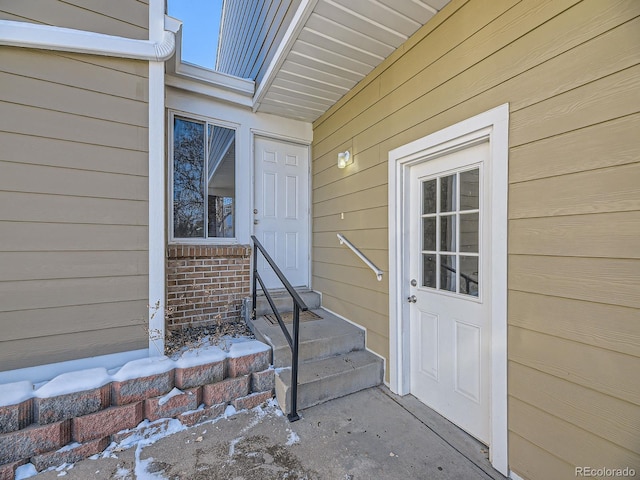 view of doorway to property