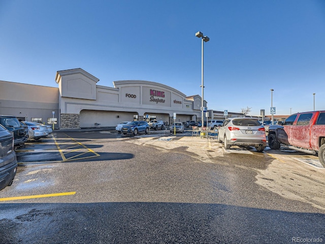 view of uncovered parking lot