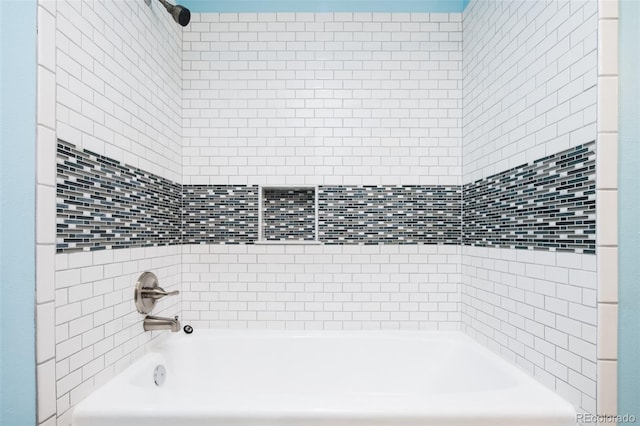 bathroom featuring bathing tub / shower combination