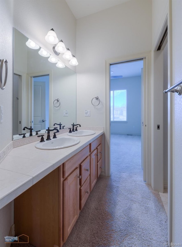 bathroom featuring vanity