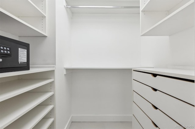 view of walk in closet