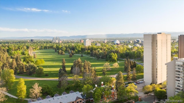 bird's eye view featuring a city view