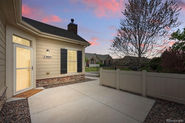 view of patio / terrace with fence