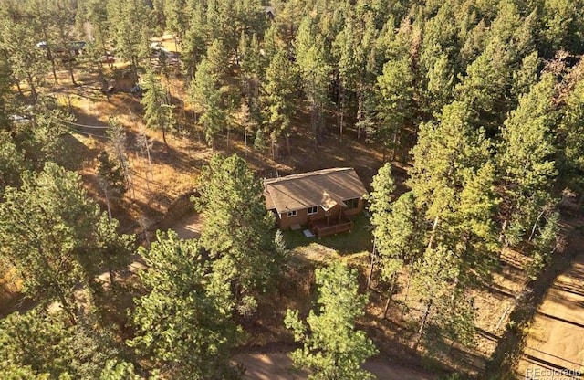 14 Aspen Dr, Bailey, CO 80421 - aerial view of property's location with a heavily wooded area