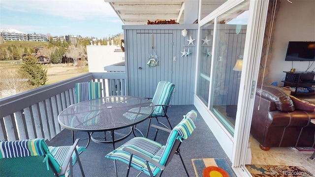 512 Tenderfoot St Unit 143, Dillon, CO 80435 - balcony with outdoor dining space