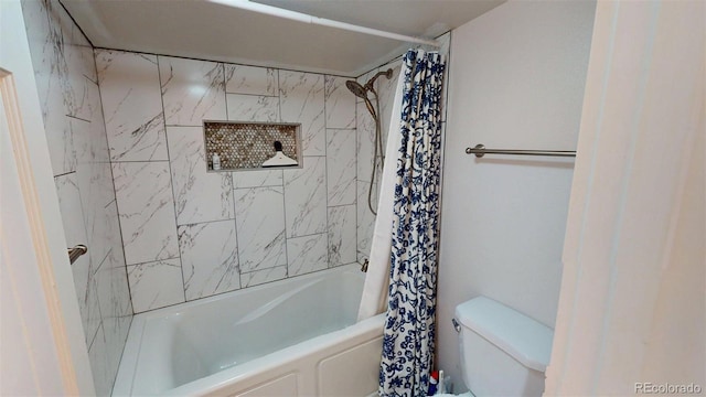 512 Tenderfoot St Unit 143, Dillon, CO 80435 - full bathroom featuring toilet and shower / bath combo with shower curtain