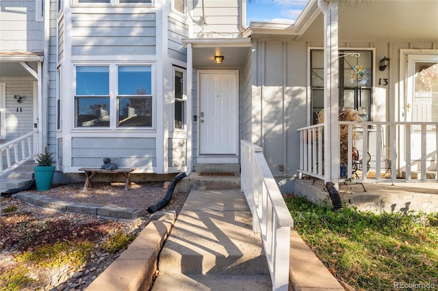 view of doorway to property