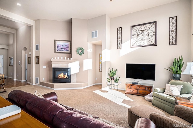 view of carpeted living room