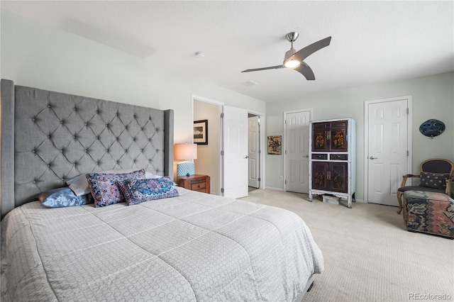 2846 Central Park Blvd, Denver, CO 80238 - bedroom featuring light carpet and ceiling fan