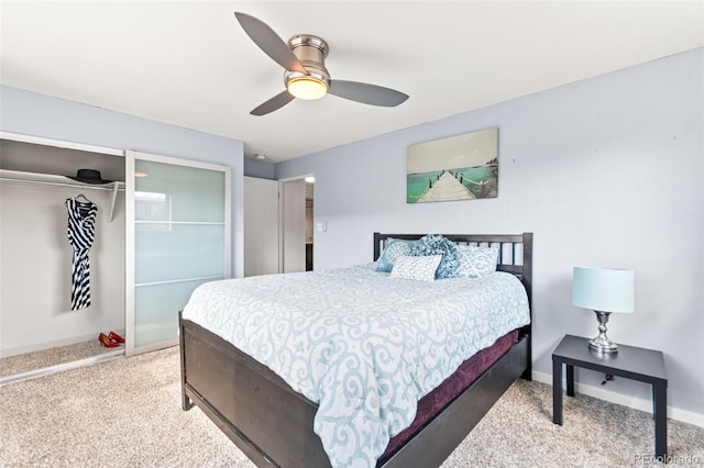 75 N Emerson St Unit 206, Denver, CO 80218 - carpeted bedroom featuring a ceiling fan and baseboards