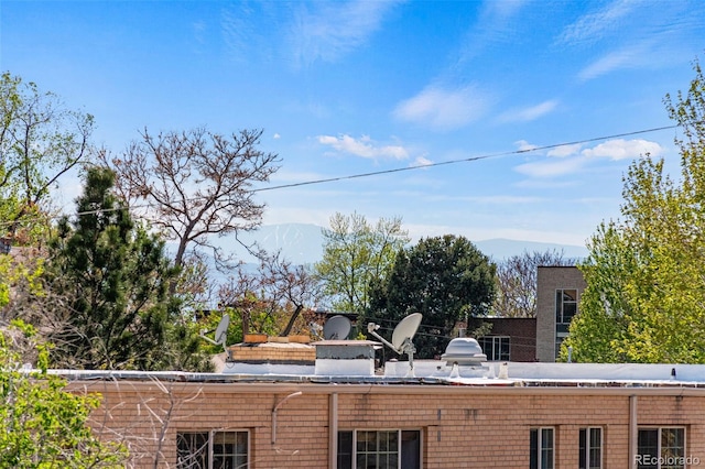 75 N Emerson St Unit 206, Denver, CO 80218 - exterior view of a satellite dish and a mountain view