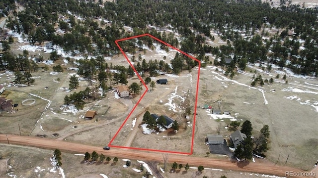 11840 Elkhorn Dr, Franktown, CO 80116 - view of property location with property boundaries highlighted