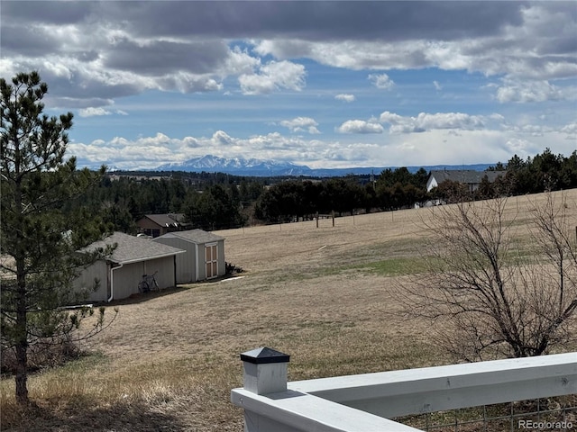 11840 Elkhorn Dr, Franktown, CO 80116 - view of yard featuring a rural view and a mountain view