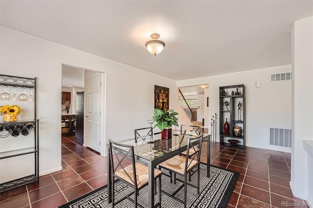 view of tiled dining room